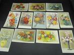 Partijtje van 12 vintage bloemenkaarten, Ophalen of Verzenden, 1960 tot 1980, Ongelopen, Sterren en Beroemdheden