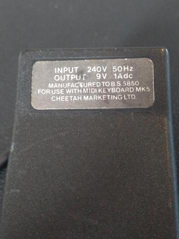 Vintage 9V Adapter voor Cheetah Midi Keyboard / Sinclair ZX  beschikbaar voor biedingen