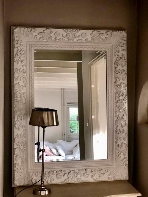 Rivièra Maison Spiegel ‘Nantes’ / Wit, Huis en Inrichting, Woonaccessoires | Spiegels, Zo goed als nieuw, 75 tot 100 cm, 100 tot 150 cm