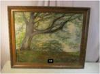 Mooi Oud Geschilderd Werk 'Boom in de Herfst' - Vandevelde, Ophalen of Verzenden