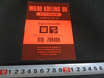 sticker wilro koeling bv rotterdam voorhaven frigidaire beschikbaar voor biedingen