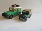 2x terreinauto Toyota Landcruiser en Landrover 1:32 en 1:43, Ophalen of Verzenden, Gebruikt, Auto