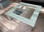 Salontafel Ligne Roset met verstelbare glasplaten, Ophalen, Gebruikt, 50 tot 100 cm, 50 tot 100 cm