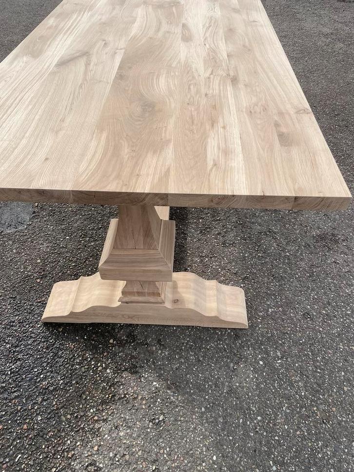 Kloostertafels eiken bladen  boomstamtafels, Huis en Inrichting, Tafels | Eettafels, Zo goed als nieuw, 200 cm of meer, 200 cm of meer
