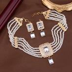 Marokkaanse Sieraden Set met Stenen, Sieraden, Tassen en Uiterlijk, Kettingen, Overige materialen, Wit, Ophalen of Verzenden, Zo goed als nieuw