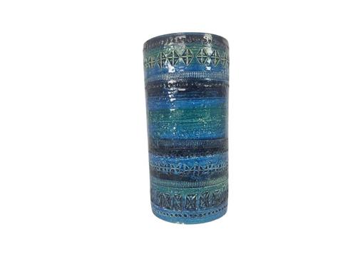 Bitossi - Aldo Londi - Rimini Blue - cilindervaas - signed, Antiek en Kunst, Antiek | Keramiek en Aardewerk, Ophalen of Verzenden