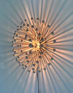 Vintage ‘Pistillo’ wand/plafondlamp, Valenti Luce ‘80, Ophalen of Verzenden, Zo goed als nieuw, Glas, Vintage retro buisframe design rotan webbing papercord deens