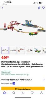 Playtive houten spoorbaanset containerhaven, Ophalen of Verzenden