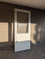 Witte buitendeur met (enkel)glas, Doe-het-zelf en Verbouw, Deuren en Horren, Ophalen, Gebruikt, 80 tot 100 cm, Buitendeur