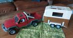 Schleich pick-up truck en paardentrailer, Kinderen en Baby's, Ophalen of Verzenden, Zo goed als nieuw, Jongen of Meisje