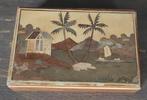 Vintage ingelegd houten doos, Ophalen of Verzenden