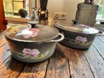Coutances (le creuset) grote pannen  zeldzaam setprijs, Huis en Inrichting, Keuken | Potten en Pannen, Ophalen, Gietijzer, Koekenpan of Braadpan