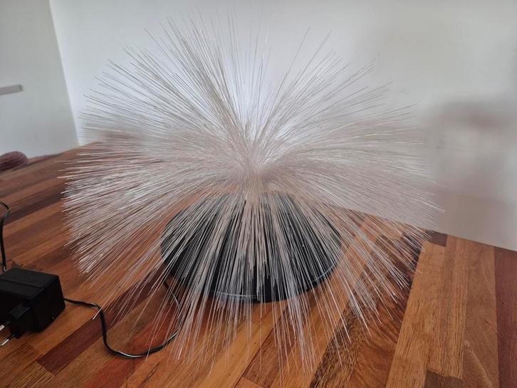 Retro glasvezellamp UFO Space age, Huis en Inrichting, Lampen | Losse lampen, Zo goed als nieuw, Led-lamp, Minder dan 30 watt