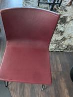 4 x Ikea Chroom met leer eetkamer stoelen, Ophalen, Overige kleuren, Zo goed als nieuw, Metaal