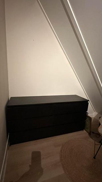 IKEA Malm ladekast zwartbruin 160x78 - afbeelding 1