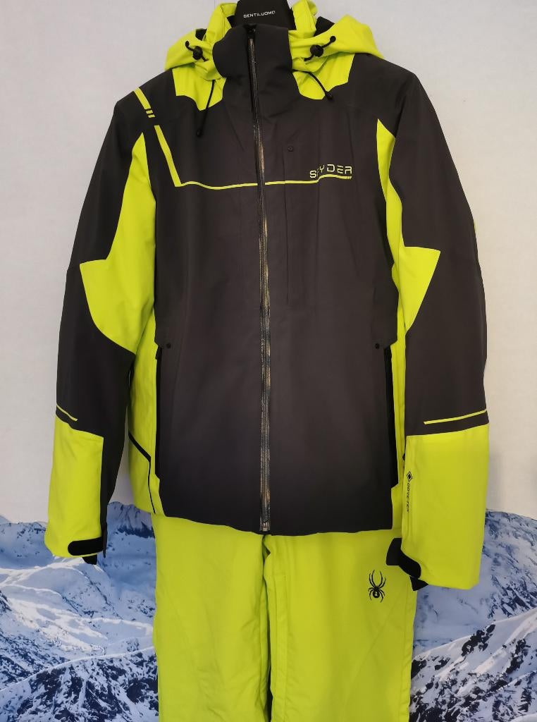 Spyder Skipak, Titan, S/48, Donkergrijs/Geel/groen/Gore-Tex., Kleding | Heren, Wintersportkleding, Ophalen of Verzenden, Spyder