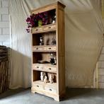 Boekenkast - 8 lades - 4 planken - massief Teak – TTM Wonen, 200 cm of meer, Teakhout, Nieuw, Landelijk