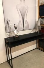 Side table zwart metaal, Huis en Inrichting, Tafels | Sidetables, Ophalen, 50 tot 100 cm, Zo goed als nieuw, Metaal