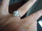 mooie echt zilveren ring apart model met steentje mt 17,25, Sieraden, Tassen en Uiterlijk, Ringen, Met kristal, Ophalen of Verzenden