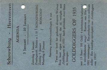 Schouwburg - Heerenveen - 01.1936 - agenda / briefkaart beschikbaar voor biedingen