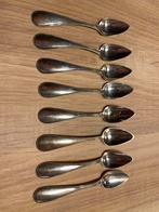 8 Zilveren theelepels Van Kempen Vergeer met parelrand, Antiek en Kunst, Ophalen of Verzenden
