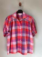 100% zijde blousje ruitje vintage maat S, Verzenden, Vintage, Vintage, Vintage