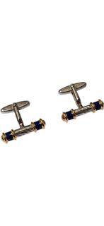 Philippe Charriol goud- en zilververgulde manchetknopen, Ophalen of Verzenden, Zo goed als nieuw, Overige materialen, Verguld