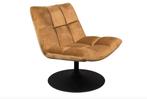 Dutchbone Bar Fauteuil en hocker Goudbruin | Van €958, nu, Dutchbone, Nieuw, 75 tot 100 cm, Ophalen of Verzenden