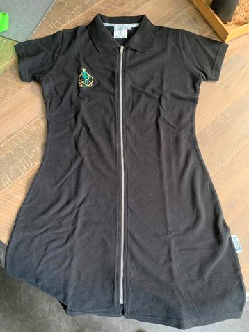 Zwart polo jurkje met lange rits maat S Nieuw beschikbaar voor biedingen
