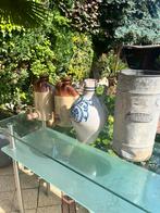 Vintage brocante vazen blikken aardewerk, Ophalen of Verzenden