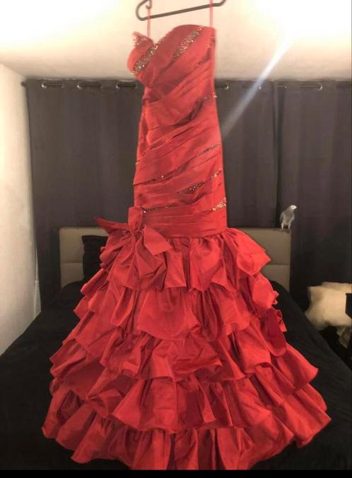 Rood / groen Henna, gala , avond, verloofde Jurk S/M, Kleding | Dames, Trouwkleding en Trouwaccessoires, Nieuw, Trouwjurk, Rood