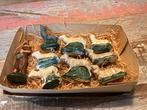ANTIEKE DOOS MET HERDER,HOND,SCHAAPJES, Diversen, Kerst, Ophalen of Verzenden, Gebruikt