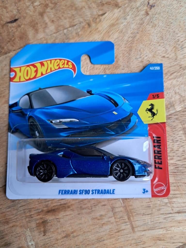 Hot Wheels Ferrari SF90 Stradale blauw nieuw in verpakking, Ophalen of Verzenden, Nieuw, Auto