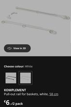 Ikea pax komplement rails voor draadmanden van 58 cm diep, Nieuw, Minder dan 100 cm, 50 tot 75 cm, 50 tot 100 cm