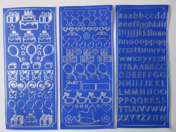 Zb18 3x STICKERVEL HOBBY KAARTEN MAKEN BEER BALLON TREIN beschikbaar voor biedingen