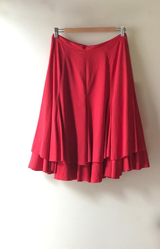 ZILCH zijden rok rood rokje zijde  a-lijn swing spaans, Kleding | Dames, Rokken, Gedragen, Maat 36 (S), Rood, Knielengte, Verzenden