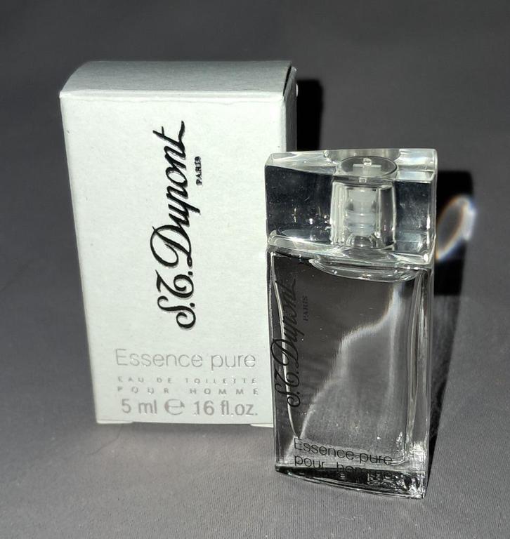 Volle parfum mini ST. Dupont essence pure + Doosje, Verzamelen, Parfumverzamelingen, Zo goed als nieuw, Miniatuur, Gevuld, Ophalen of Verzenden