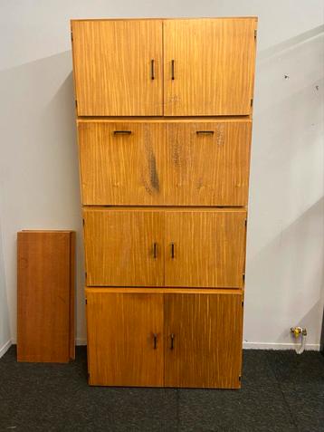4 Vintage Simpels-Lux Wandmeubel Kastjes jaren 60/70 teak beschikbaar voor biedingen