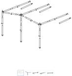 obelink luifelframe staal 25 mm maat 7 - 9, Caravans en Kamperen, Ophalen of Verzenden, Gebruikt