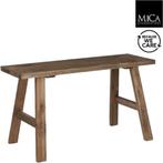 Mica Decorations Bold Houten Bankje - L80 x B37 x H44 cm, Ophalen, 50 tot 100 cm, Nieuw, Edelman B.V.