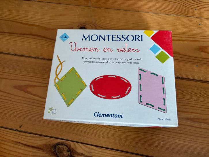 Montessori Vormen en Veters - Clementoni, Kinderen en Baby's, Speelgoed | Educatief en Creatief, Nieuw, Puzzelen, Ophalen