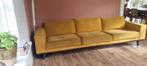 Luxe Verona 4-zits bank okergeel, Ophalen, 250 tot 300 cm, Gebruikt, 75 tot 100 cm