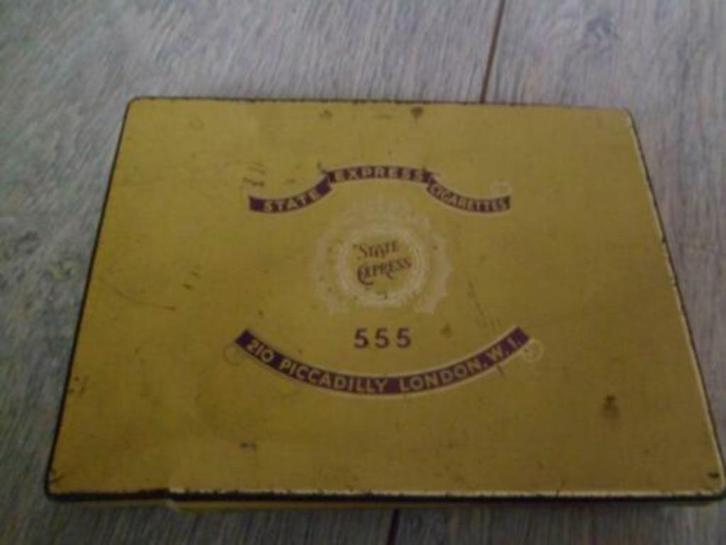 2 x Sigarenblik State express Piccadilly London & Agio, Verzamelen, Blikken, Gebruikt, Overige, Ophalen of Verzenden