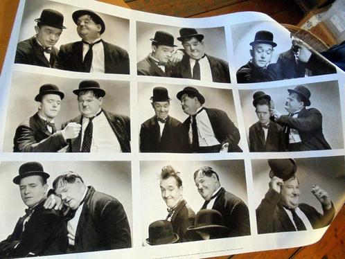 2 x Poster WAY OUT WEST. Stan Laurel and Oliver Hardy., Verzamelen, Posters, Zo goed als nieuw, Film en Tv, A1 t/m A3, Rechthoekig Liggend