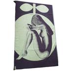 Retro Seahorse badlaken naakte dame (Eva?) met appel 135x82, Verzamelen, Overige typen, Ophalen of Verzenden