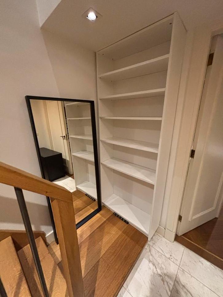 Witte IKEA Billy boekenkast: 202x80x28 cm, Huis en Inrichting, Kasten | Boekenkasten, Gebruikt, 50 tot 100 cm, 200 cm of meer