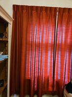 Bordeaux rode gordijnen 170 cm lang, Ophalen, 150 tot 200 cm, Zo goed als nieuw, Modern