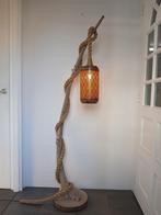 Landelijke staande lamp van drijfhout uit Oostenrijk, Stoer sober robuust landelijk drijfhout, Nieuw, Ophalen of Verzenden, 150 tot 200 cm