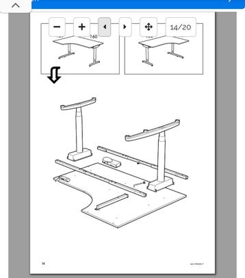 Mooi Ikea Galant hoekbureau 160x120x80 - optie  220 cm TEAB - afbeelding 5