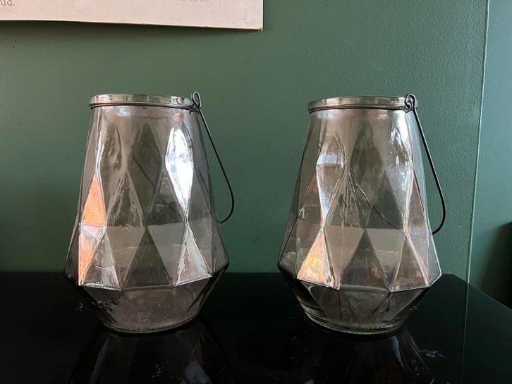 Windlichten voor kaarsen, Huis en Inrichting, Woonaccessoires | Kandelaars en Kaarsen, Zo goed als nieuw, 25 tot 50 cm, Overige materialen